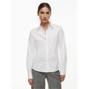Aritzia Wilfred Structured Cotton Button Down Shirt Sz Large